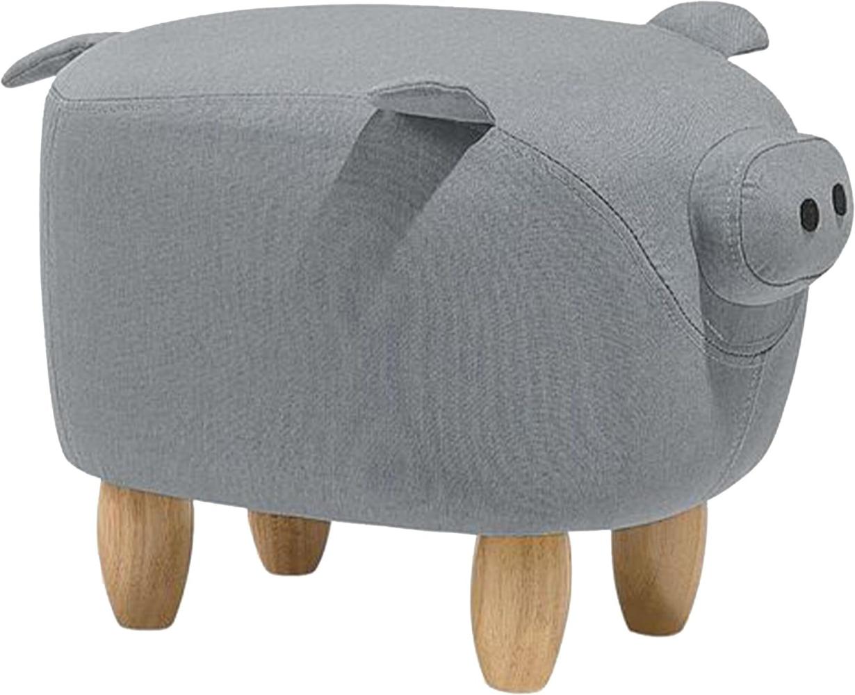 Beliani PIGGY gray pet pouffe Bild 1