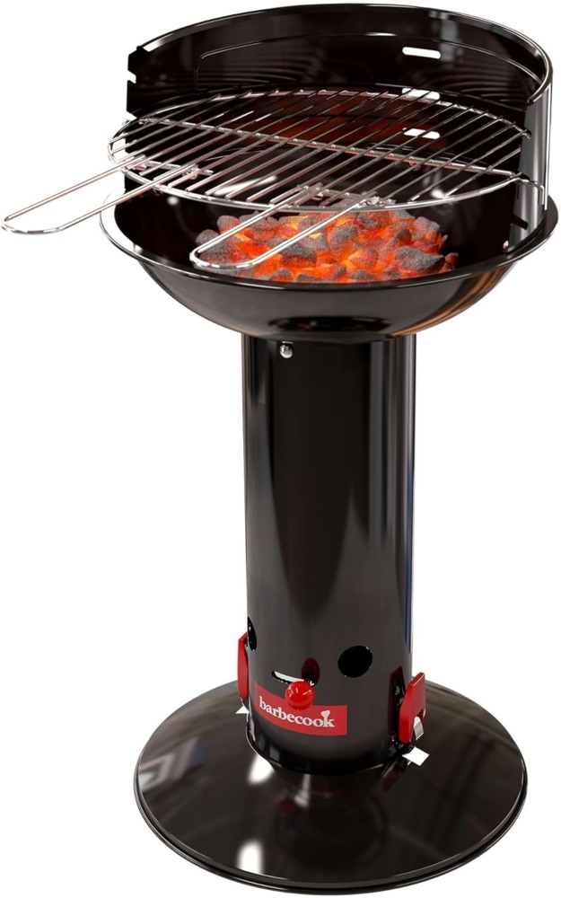 Barbecook 'Loewy 40' Holzkohlegrill mit Windschutz, Stahl Schwarz, 40 x 40 x 75 cm Bild 1