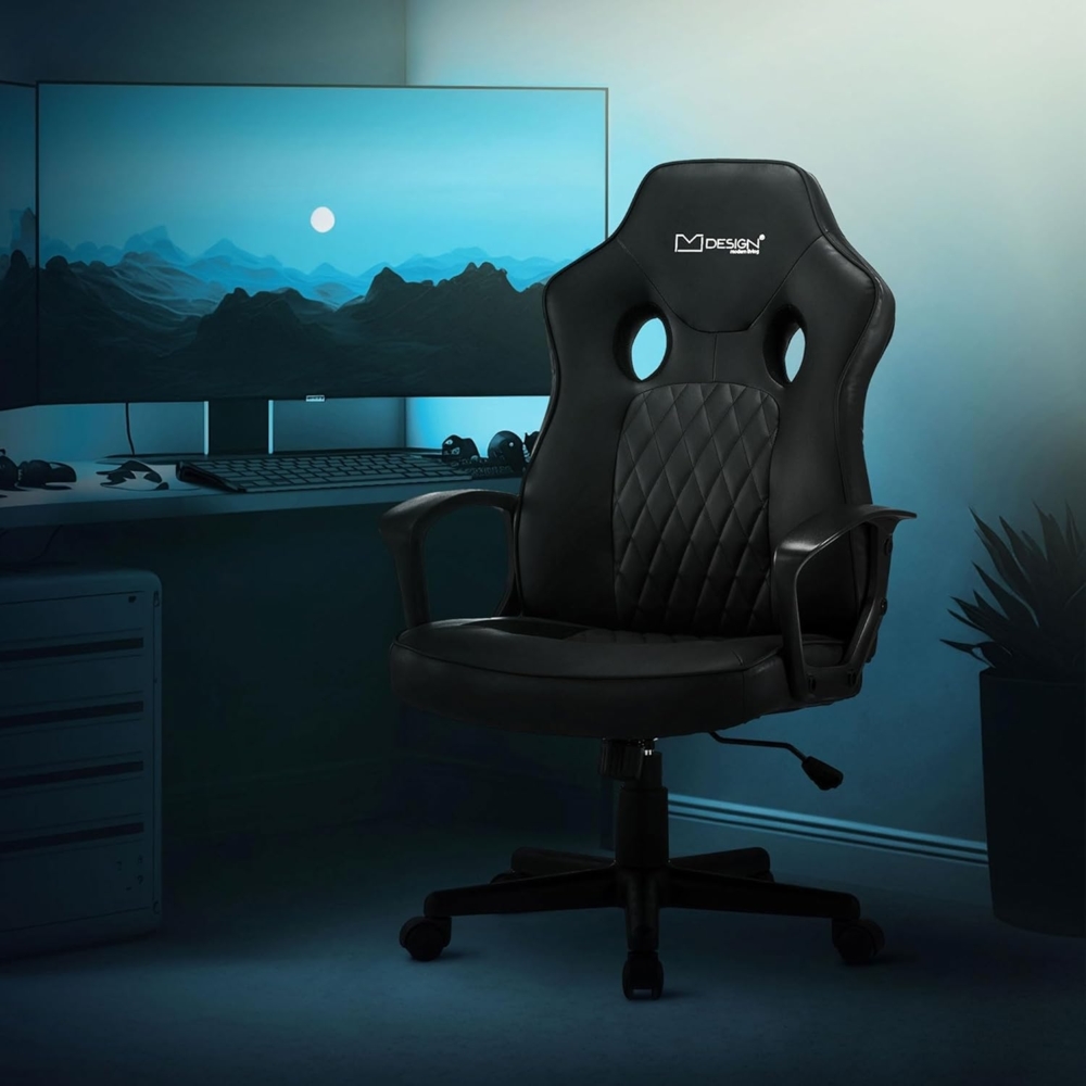 ML-DESIGN Bürostuhl Computerstuhl Schreibtischstuhl für Büro & Arbeitszimmer Drehsessel, Gaming Stuhl XL-Sitzfläche ergonomisch anpassbar PVC-Leder Bild 1