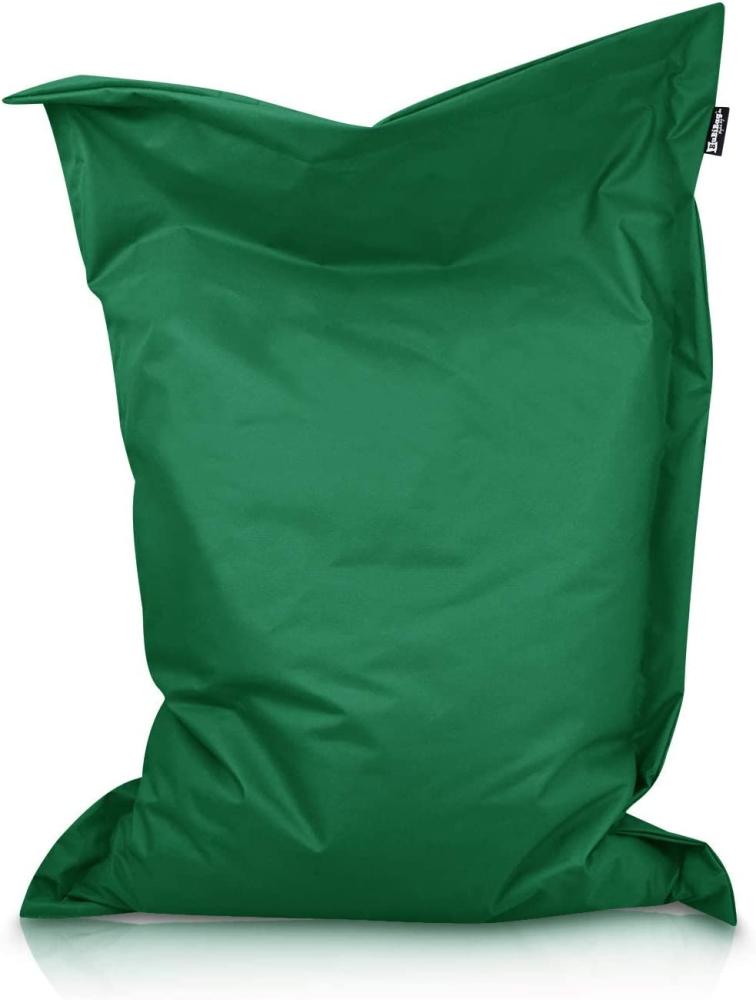 BuBiBag XXL Sitzsack, Outdoor Sitzsäcke für Kinder und Erwachsene, Bodenkissen Beanbag Fatboy wetterfest (Dunkelgrün 180x145 cm) Bild 1