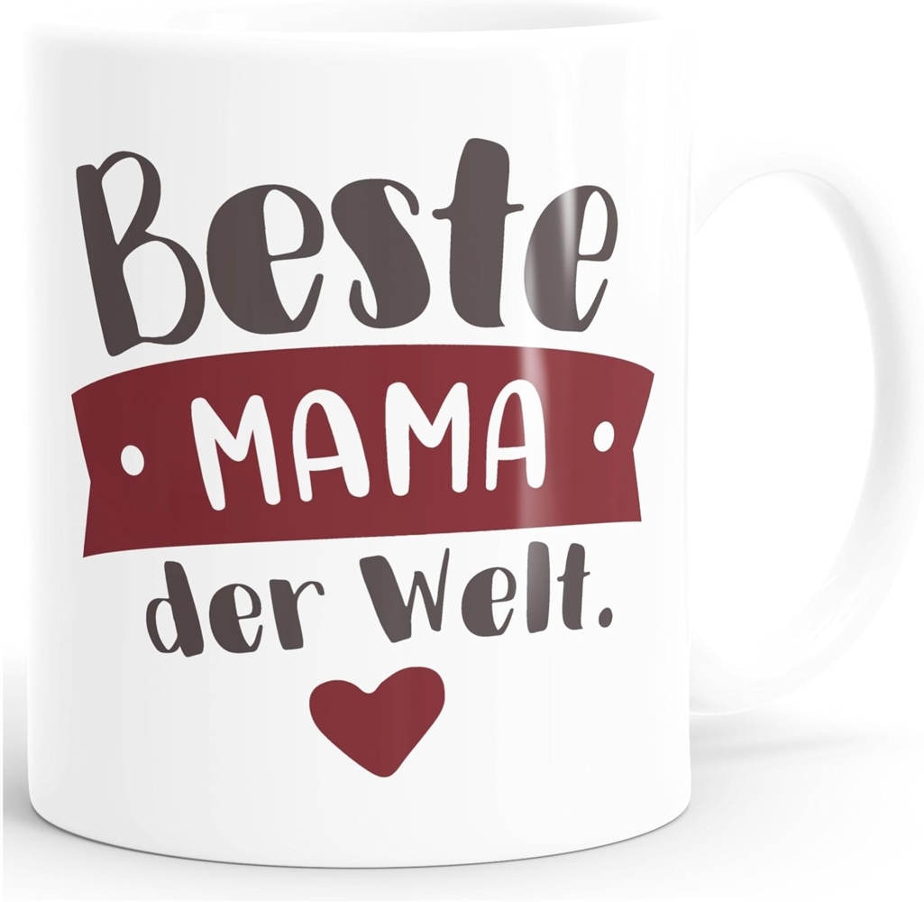 MoonWorks Tasse Kaffee-Tasse Beste/r Mama/Papa der Welt Geschenk Mütter Väter Geburtstag Weihnachten Danke sagen Moonworks®, Keramik Bild 1