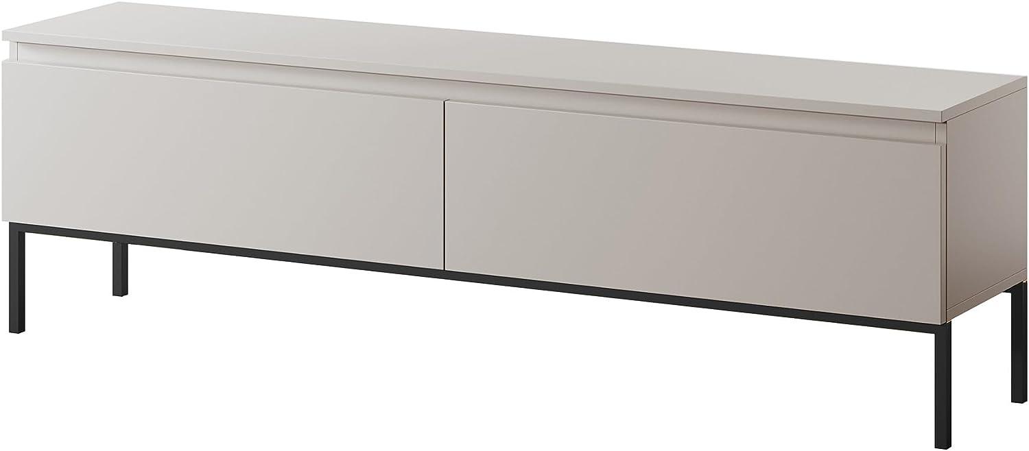 Selsey Bemmi - TV-Schrank Lowboard, Grau mit schwarzen Beinen, 150 cm Bild 1