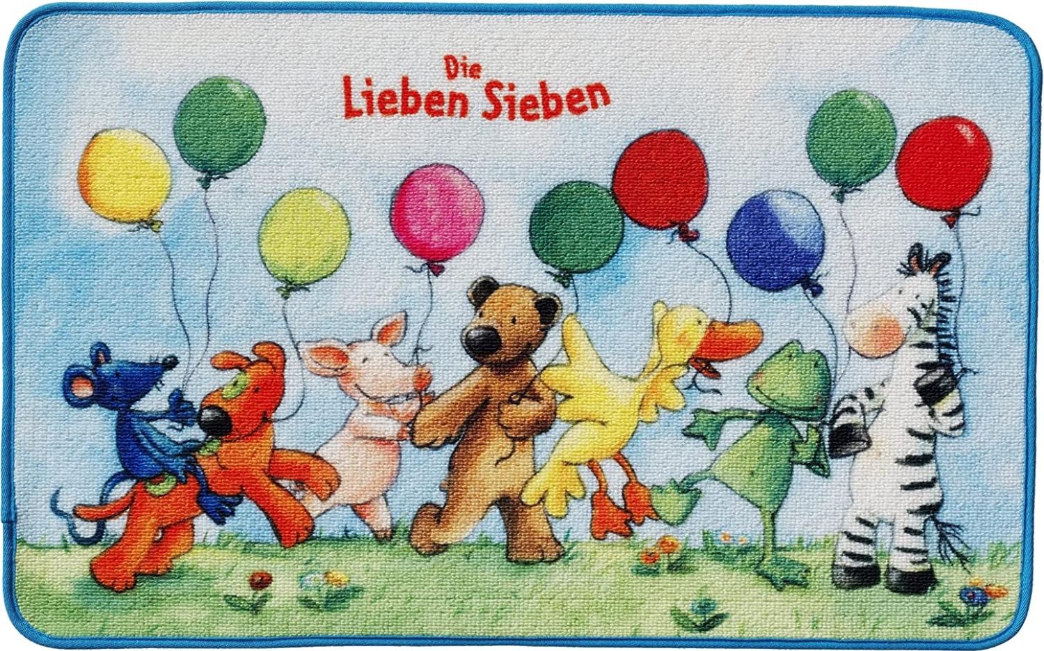 Spielteppich 'Die Lieben Sieben' blau 50x80 cm Bild 1