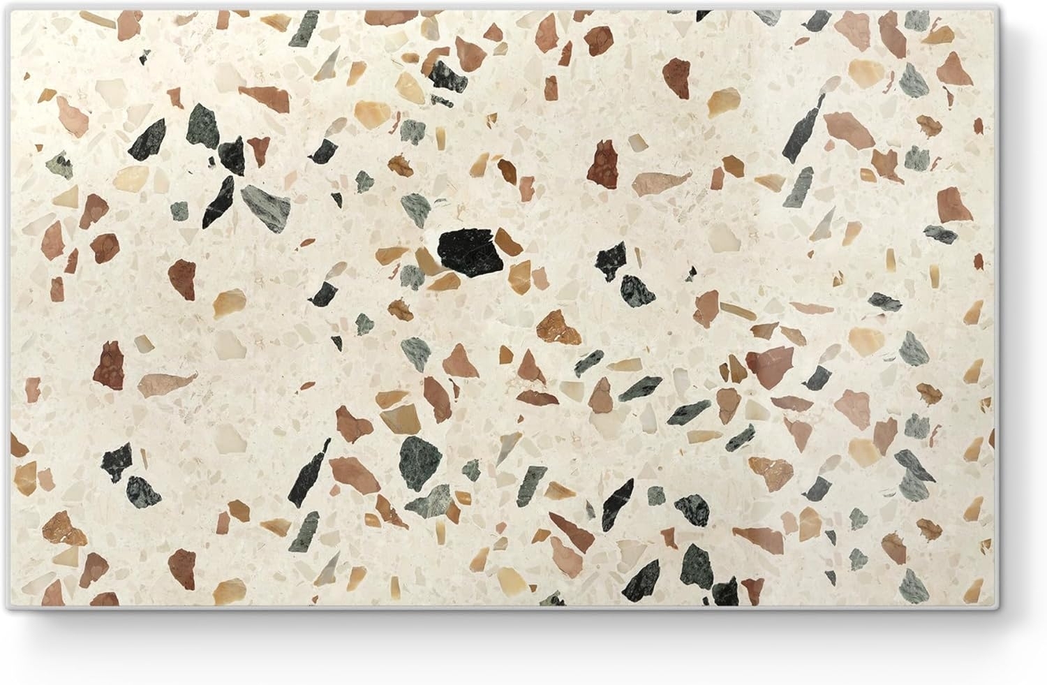 DEQORI Schneidebrett 'Bunter Terrazzo-Stil', Glas, Platte Frühstücksbrett Schneideplatte Bild 1