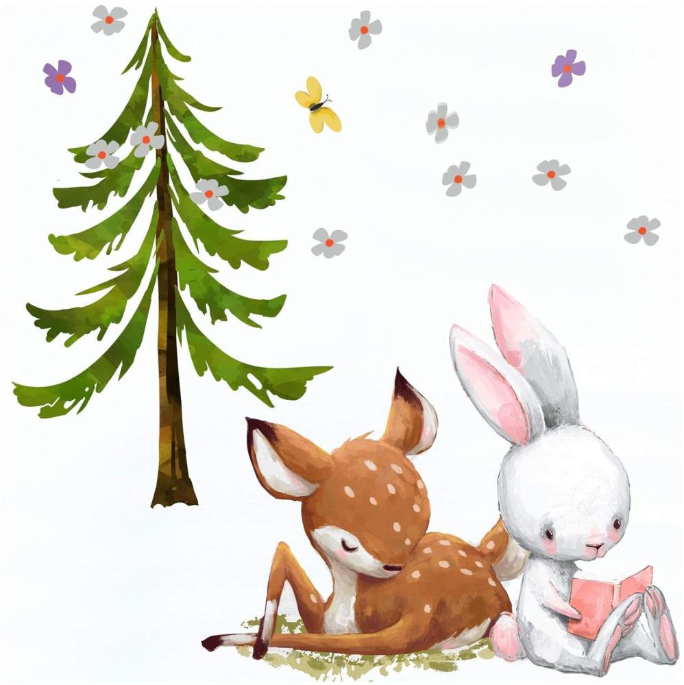 Little Deco 'REH Hase und Tannenbaum' Aufkleber Bild 1