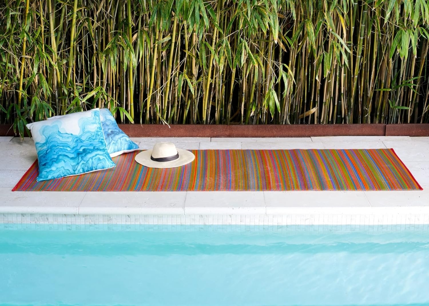 Fab Hab Outdoorteppich Cancun Multicolor aus recyceltem Plastik bunt 240x300 cm Bild 1