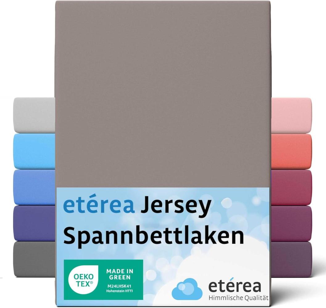 etérea Comfort Jersey Spannbettlaken Mokka 180x200 cm - 200x200 cm Bild 1