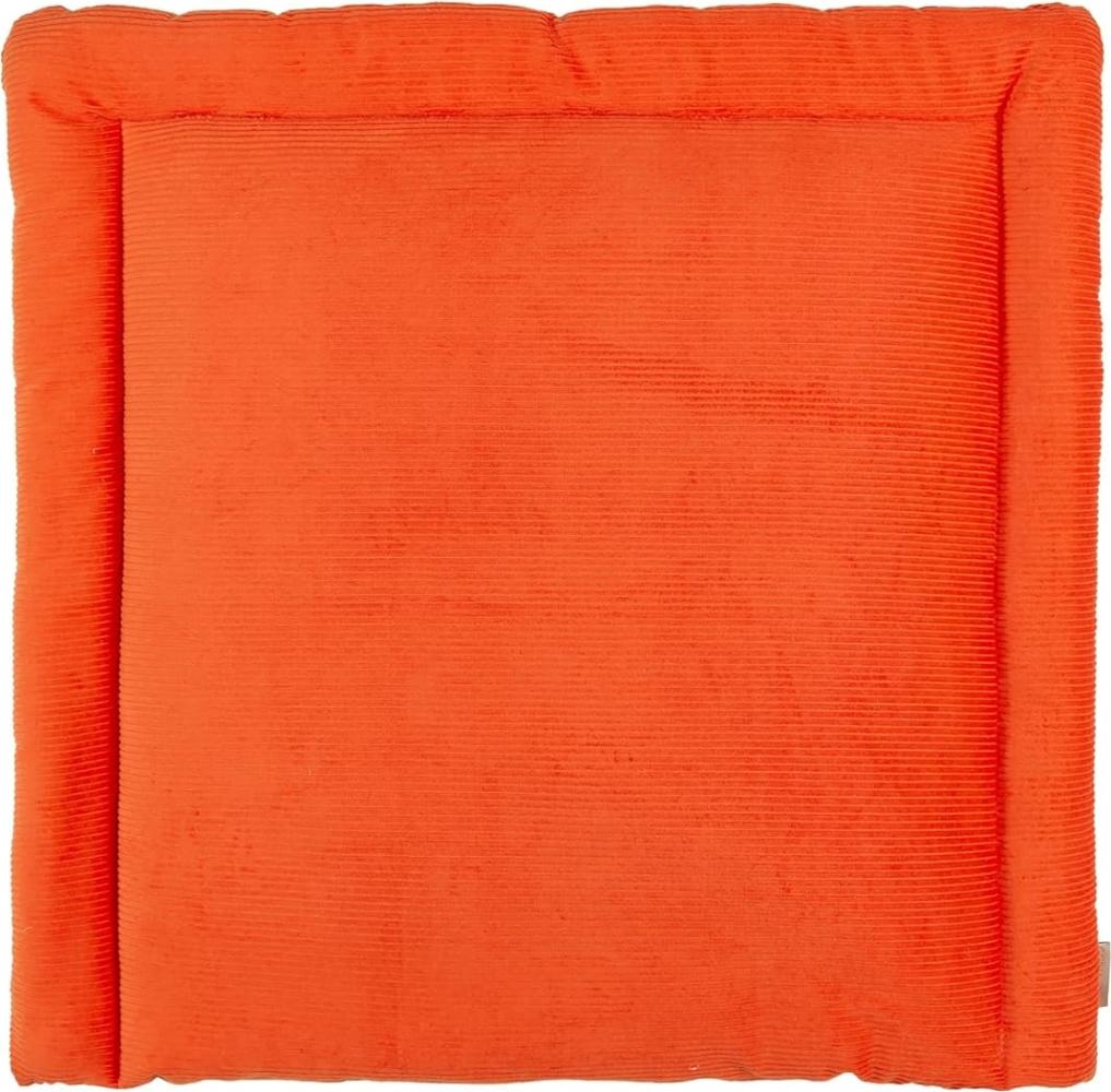 KraftKids Wickelauflage in Cord Breitcord Orange Reinorange, Wickelunterlage 60x70 cm (BxT), Wickelkissen Bild 1