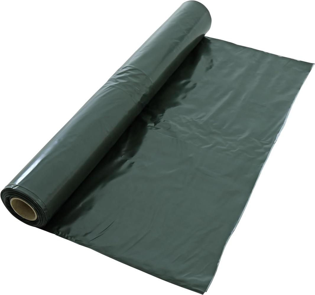 Silofolie Abdeckplane Baufolie 2x25 m Folie Abdeckfolie 120 - 150 my Grün / Weiß Bild 1