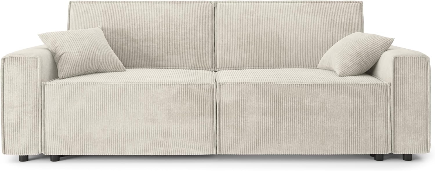 BAÏTA Sofa, rechts, ausziehbar, Mira 3-Sitzer, aus Cordstoff, Beige Bild 1