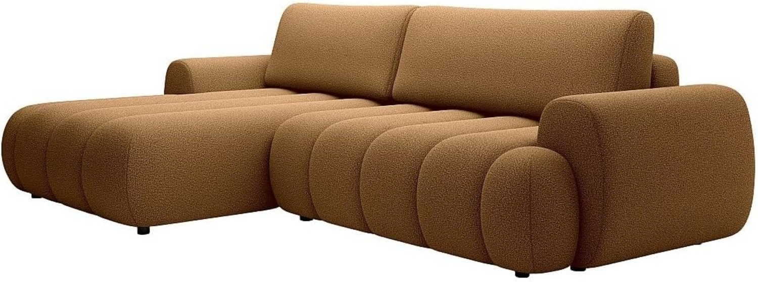 Vente-unique - Ecksofa mit Schlaffunktion - Ecke links - Stoff - Senfgelb - FRIDORA Bild 1