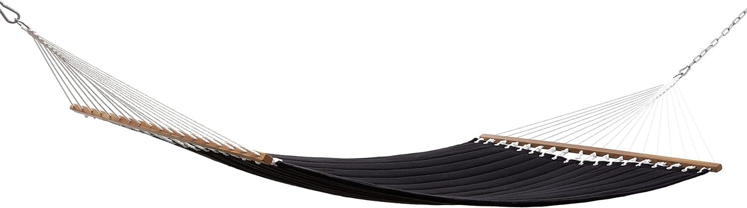 Grasekamp Stabhängematte 200x140 cm gepolstert Schwarz Hängematte Hammock Mehrpersonen 160 Kg Sc Bild 1