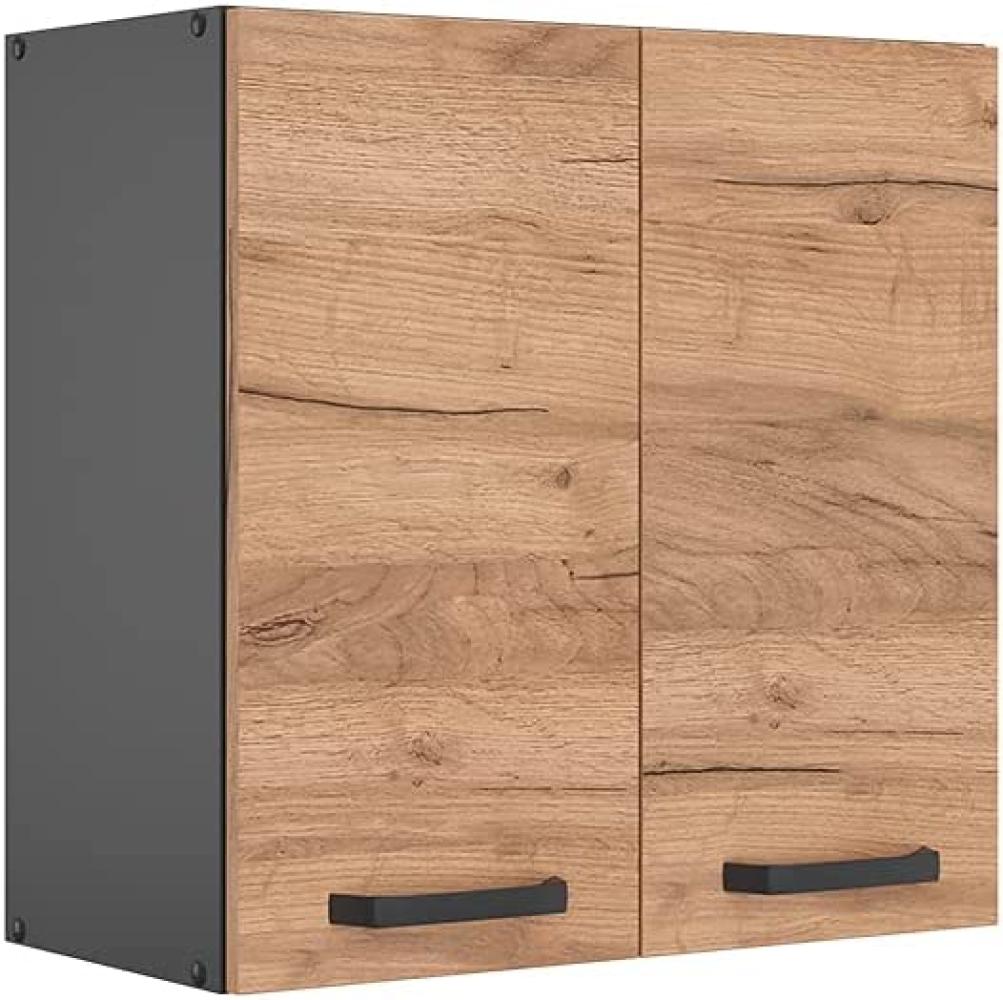 VICCO Küchenschrank R-Line Hängeschrank Unterschrank Küchenzeile Küchenunterschran Anthrazit (Eiche, Hängeschrank 60cm) Bild 1