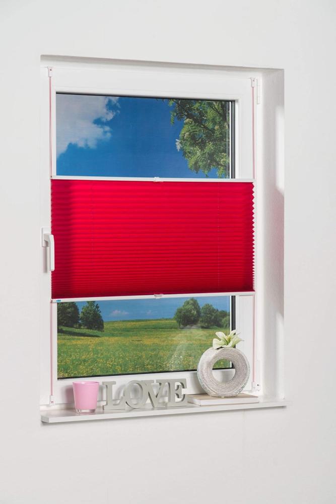 K-home Klemmfix-Plissee Fuchsia 90 x 130 cm (B x L) Lichtschutz +++ Moderne Crushed Optik +++ Bild 1