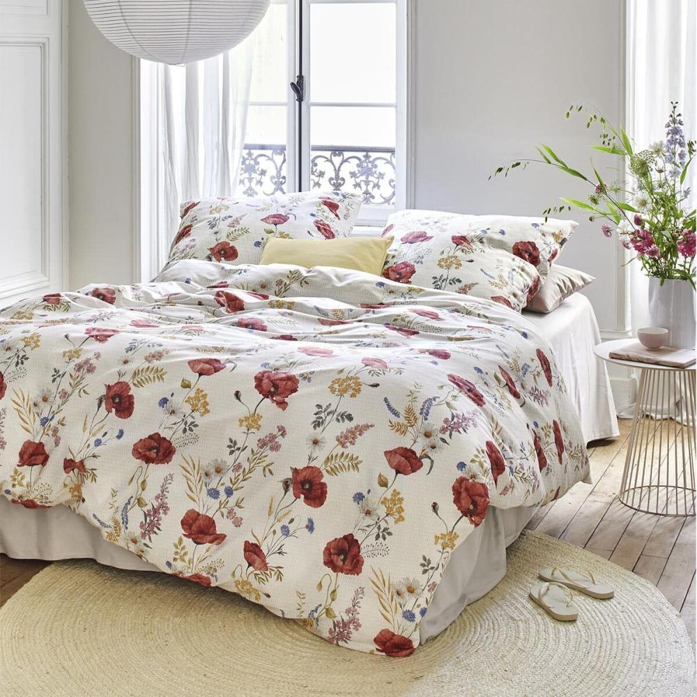 Irisette Easy Soft-Seersucker Bettwäsche 135x200 Mohnblumen Gräser 8519-60 Bild 1