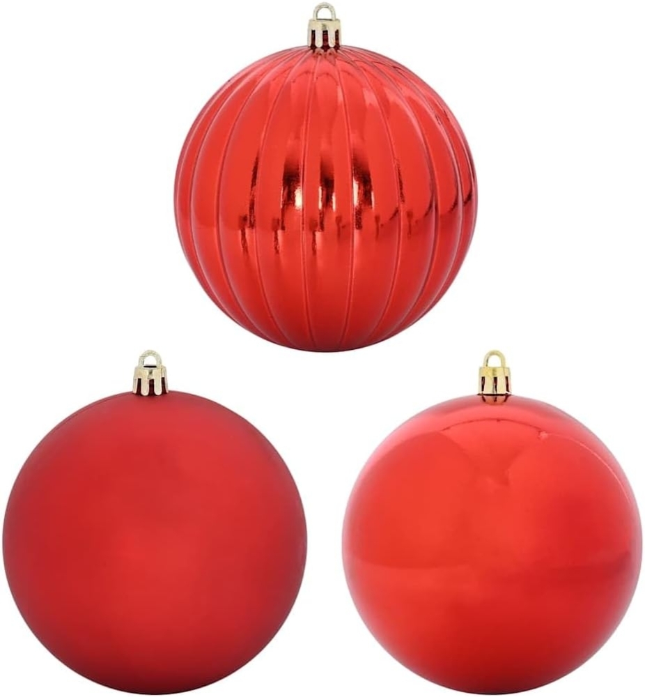 vidaXL Weihnachtskugel-Set 15 pcs Rot Kunststoff 42018853 Bild 1
