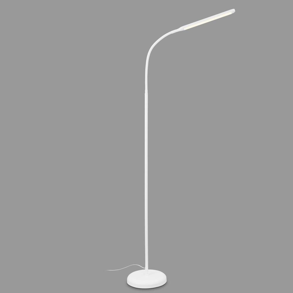 BRILONER – LED Stehlampe dimmbar als Deko im Wohnzimmer und Leselampe, Schwenkbare LED Lampe, Wohnzimmerlampe, Touch, Indirekte Beleuchtung, Weiß Bild 1