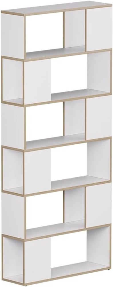 Raumteiler Eneos Weiß/Eiche 80 x 186 cm Vicco Bild 1