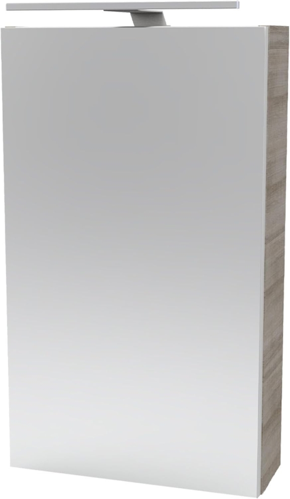 Fackelmann SBC A-VERO Gäste-WC Spiegelschrank 40 cm, Grau, links Bild 1