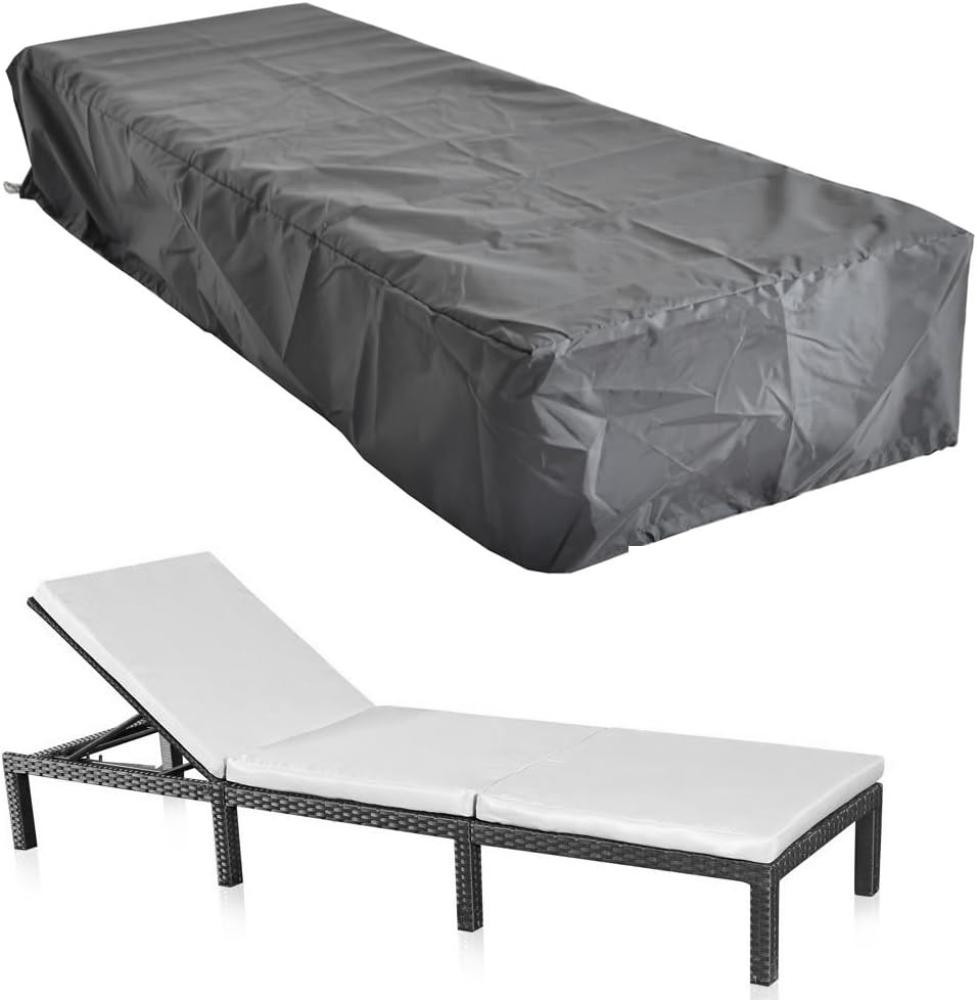 Abdeckhaube Liege 210 x 67 x 30 cm Schutzhülle Gartenliege Gartenmöbel Abdeckung Wetterschutz Plane - Melko Bild 1