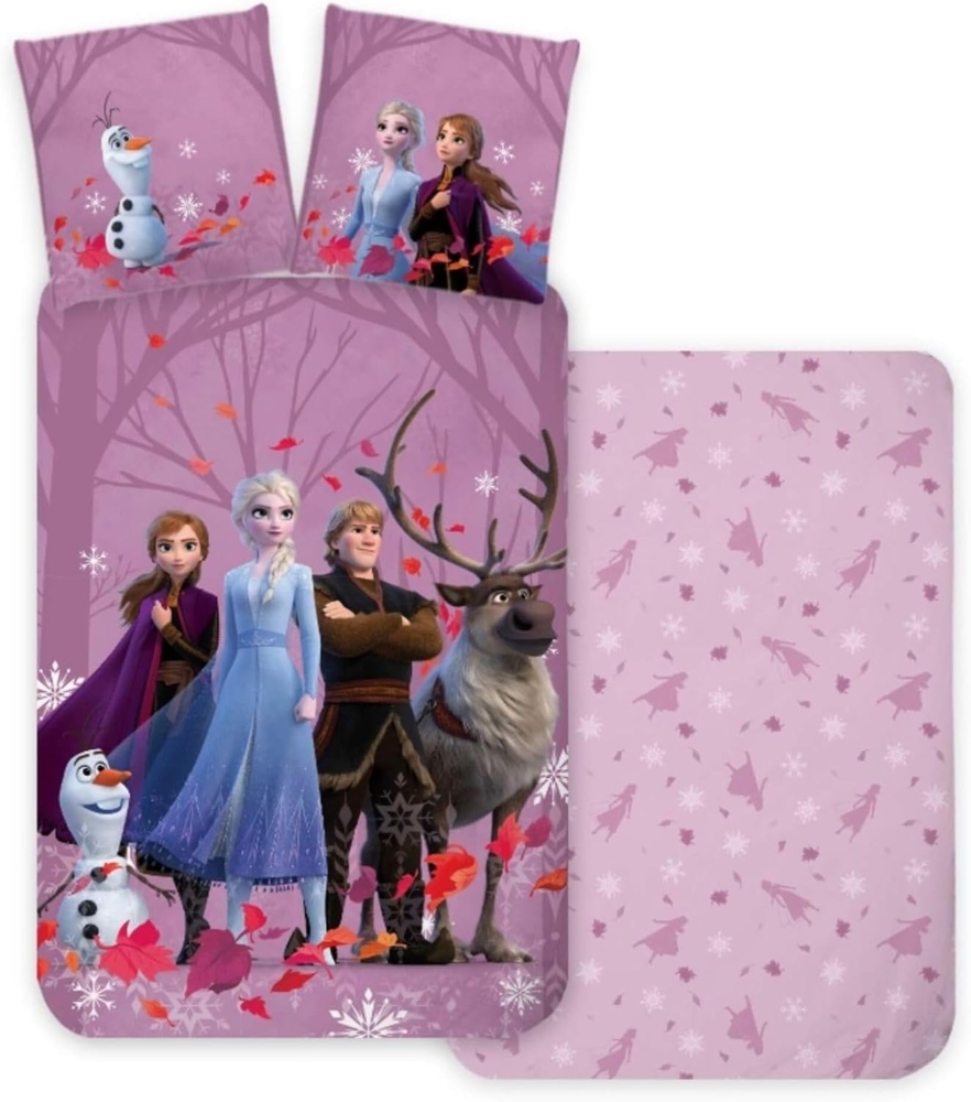BrandMac Bettwäsche Disney Frozen - Die Eiskönigin - Wende-Bettwäsche-Set, 135x200 & 80x80, Baumwolle, 100% Baumwolle Bild 1