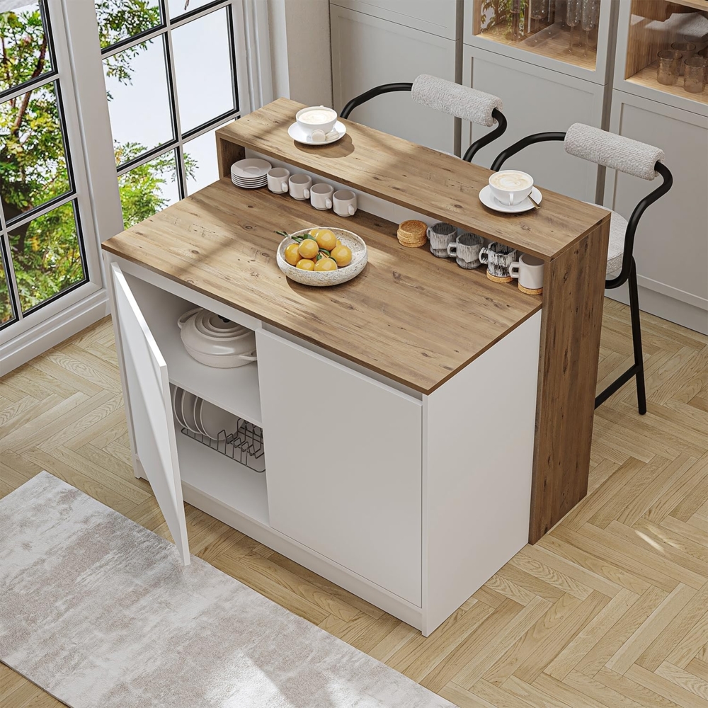 Roomart Kücheninsel CORTADO, (Bartisch, Küchentish), •Weiß • Eiche • Weiß-Eiche • Anthrazit-Eiche Bild 1