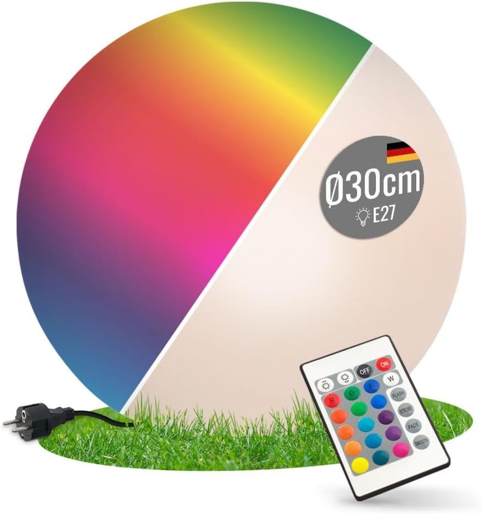 Kugelleuchte Shining Globe (weiß Ø 30 cm RGB ) Bild 1