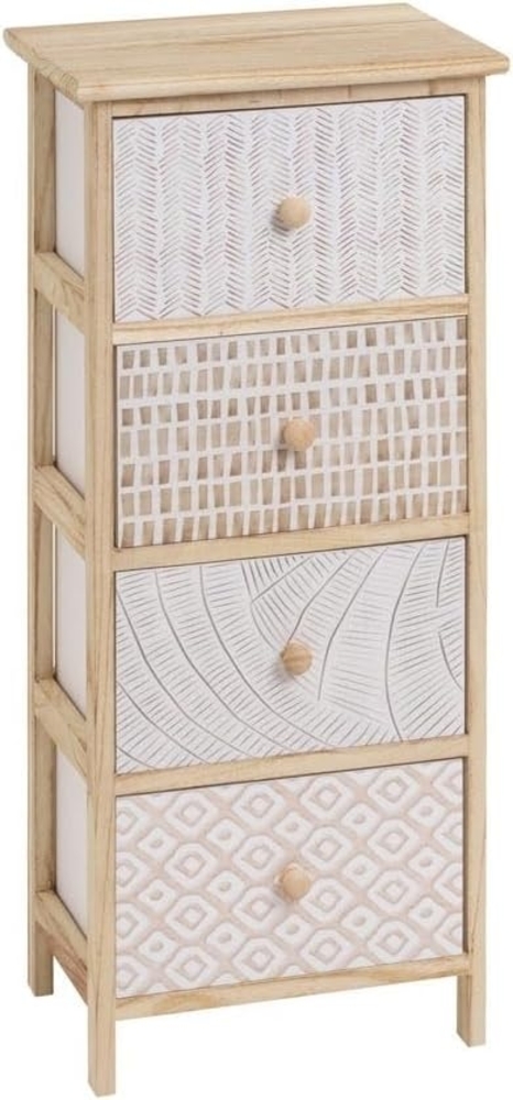 Schrank mit 4 Schubladen aus MDF Holz in Natur Bild 1