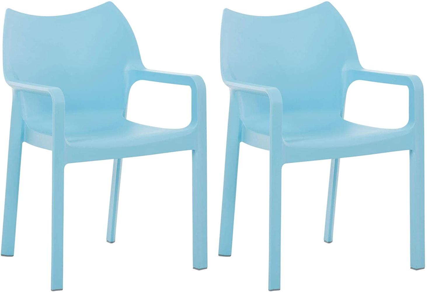2er SET Stapelstuhl DIVA hellblau Bild 1