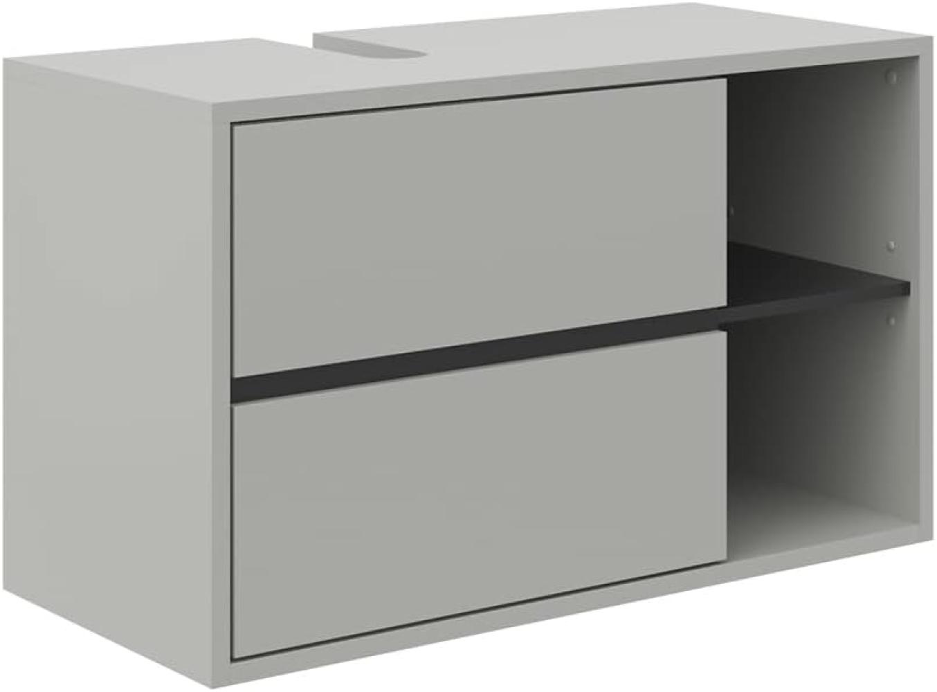 Vicco Waschtischunterschrank Waschbeckenunterschrank Viola modern 100x60 cm Badkommode Badschrank Badezimmer Schrank Badmöbel Schranktür Schrankfach (Grau-Anthrazit) Bild 1