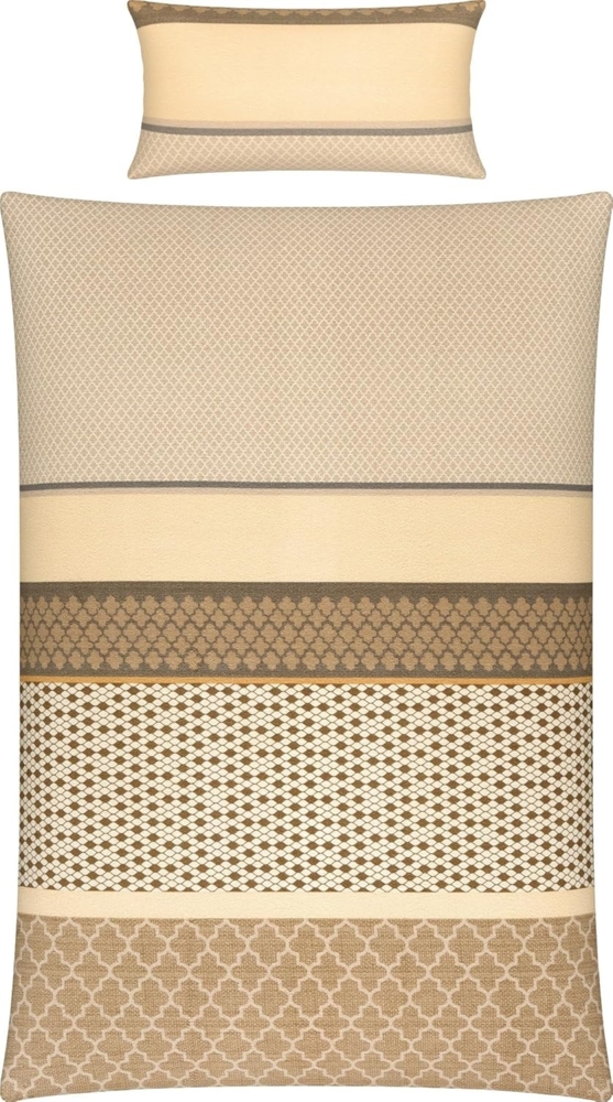 Erwin Müller Bettwäsche Bettwäsche, Biber, 2 teilig, Flanell Streifen Bild 1