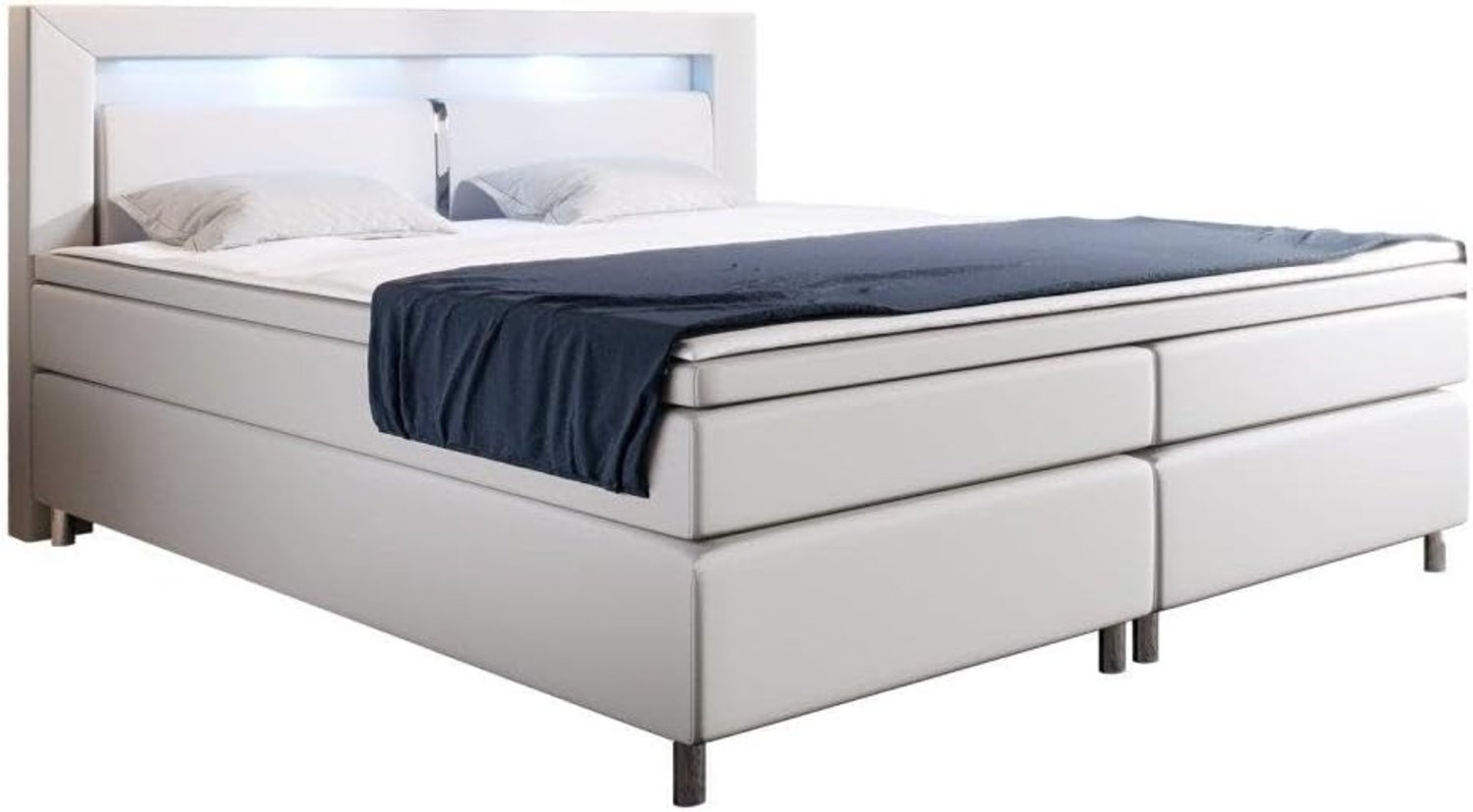 Boxspringbett Hotelbett Hypnos mit LED 120x200 H4 Weiß Bild 1