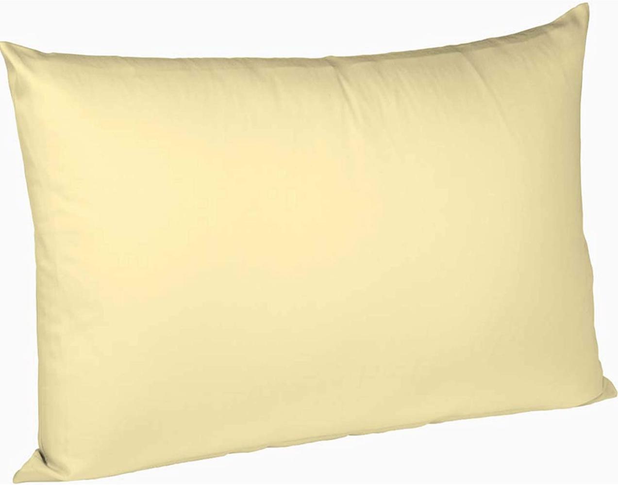 Fleuresse Interlock-Jersey-Kissenbezug uni colours vanille 0215 Größe 40 x 60 cm Bild 1