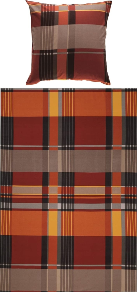 Erwin Müller Bettwäsche Bettwäsche, Biber, 2 teilig, Flanell Karo Bild 1