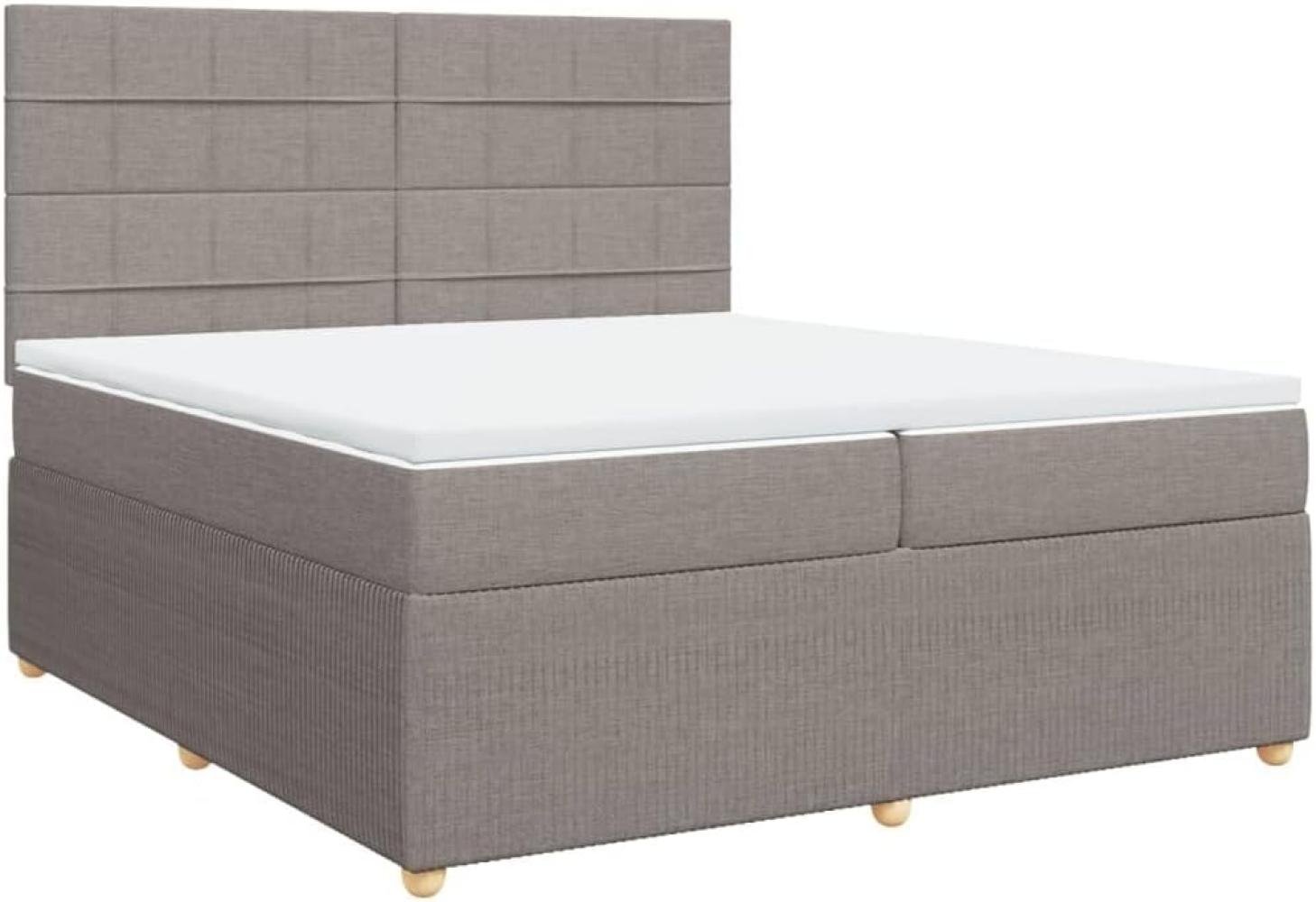 Boxspringbett mit Matratze Taupe 200x200 cm Stoff 3294467 Bild 1