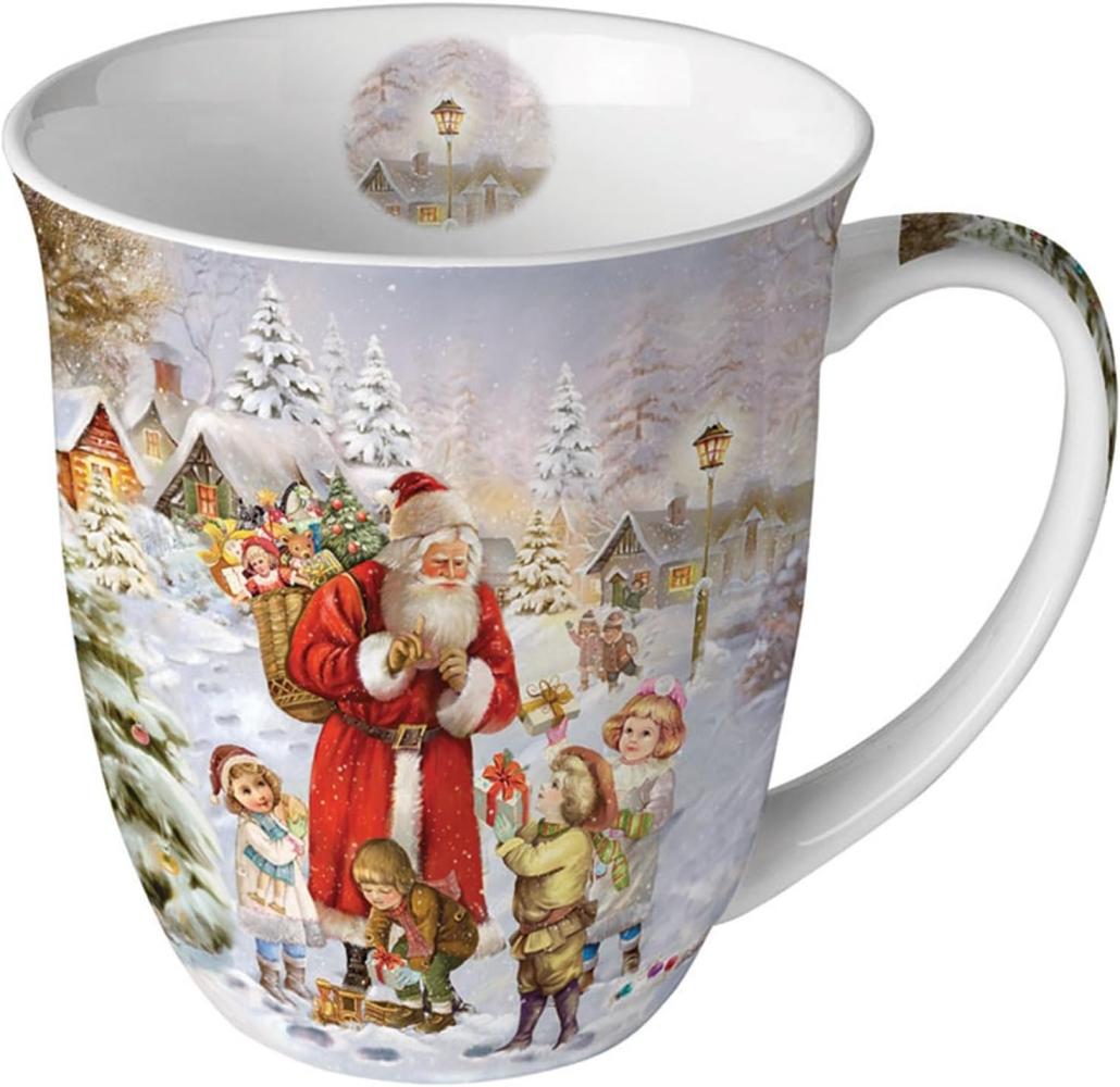 Kaffeebecher Weihnachtsmann bringt Geschenke Bild 1