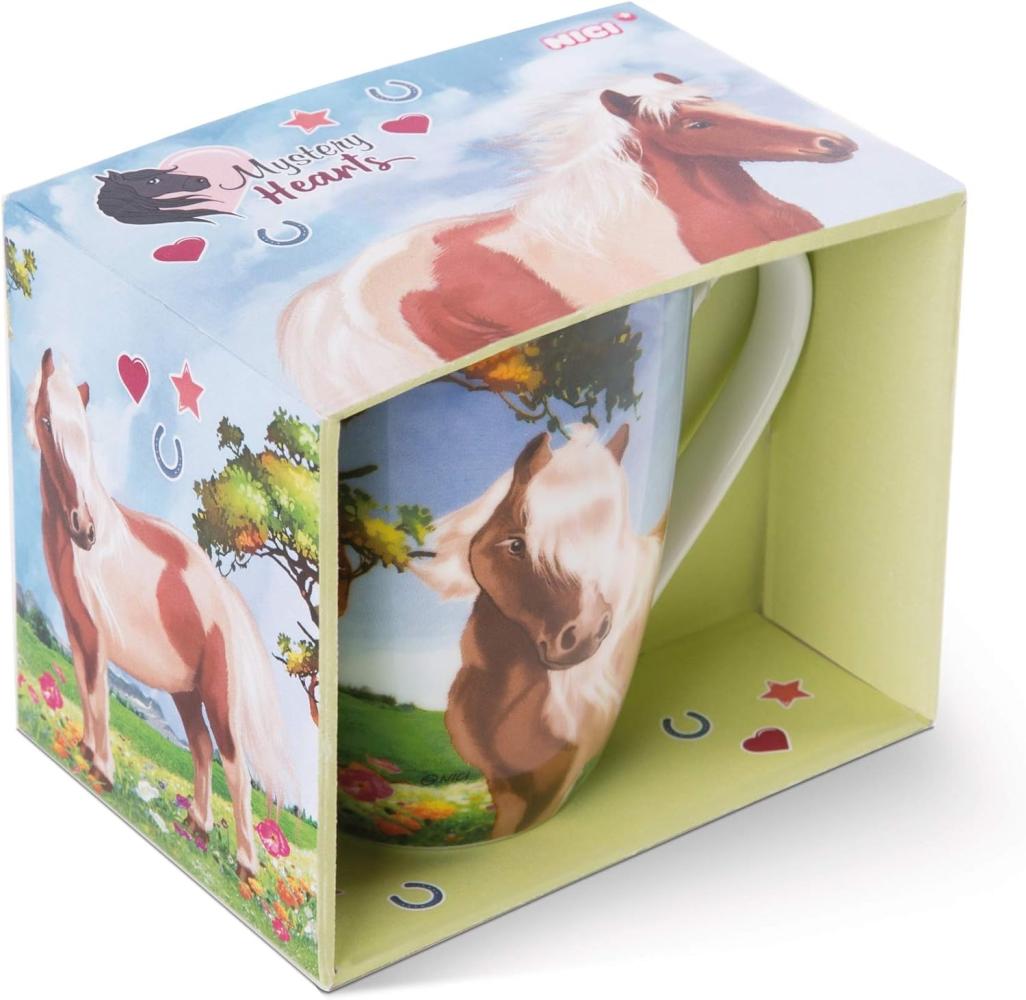 NICI Mystery Hearts Soulmates Tasse Pony Lorenzo, Becher, Kaffeetasse, Kaffeebecher, Teebecher, Porzellan, 310 ml, 47113 Bild 1