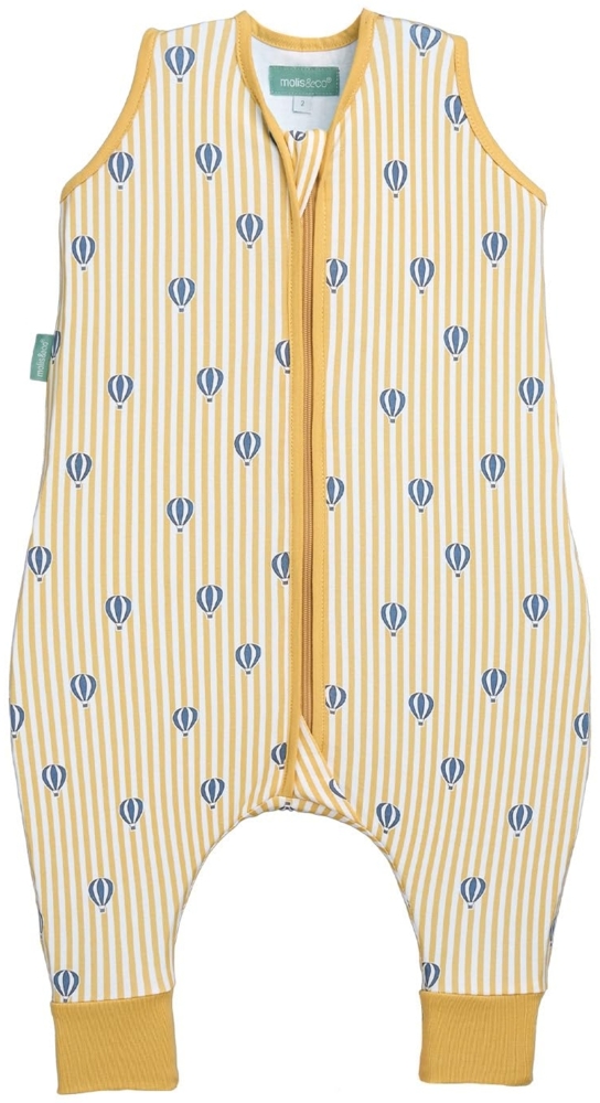 molis&co - Baby Schlafsack mit Füßen 0.5 TOG - Sommerschlafsack für Jungen - Kinder Babyschlafsack mit Beinen - 100% Baumwolle (Oeko-TEX 100), Premium Qualität - Balloons (120 cm) Bild 1