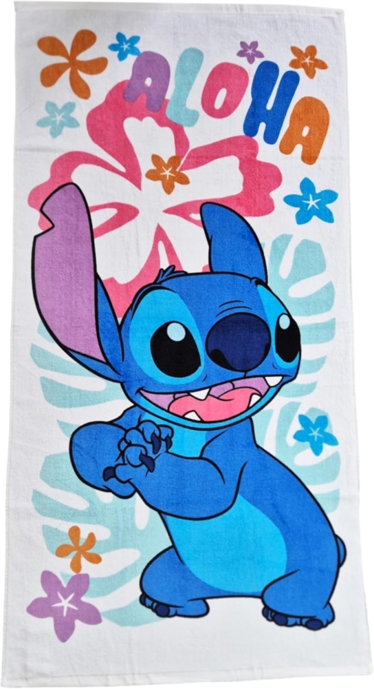 Lilo & Stitch Badetuch Disney Lilo & Stitch weiches Badetuch Größe: 70x140cm 100% Baumwolle, (1-St) Bild 1