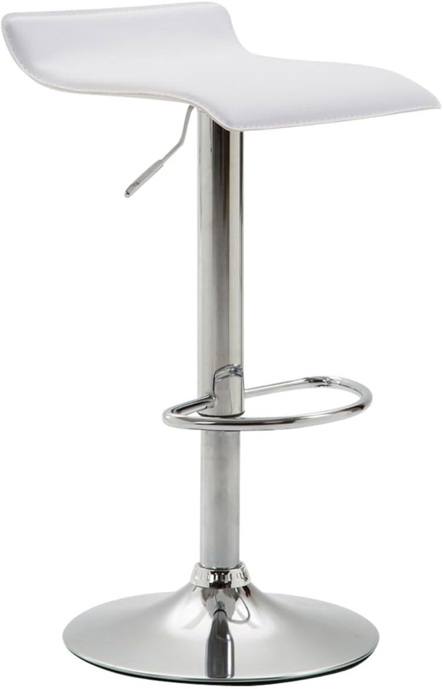 CLP Barhocker Dyn V2 Kunstleder höhenverstellbar und drehbar,weiß chrom Bild 1