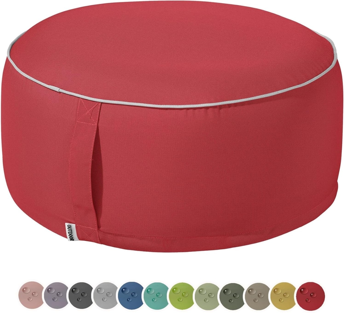 heimtexland Sitzkissen Outdoor Pouf Bodenkissen Garten Lounge Deko Hocker, schmutz-/wasserabweisend I UV-beständig I waschbar Bild 1