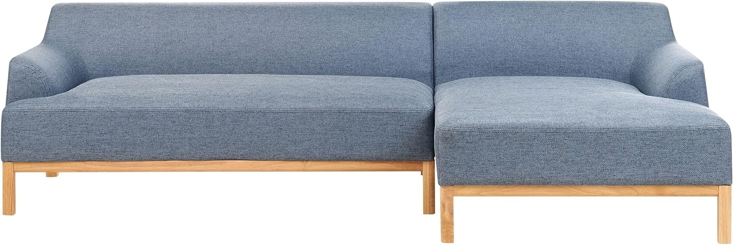 Linksseitiges Ecksofa SOSJO Stoff Blau Linksseitig Bild 1