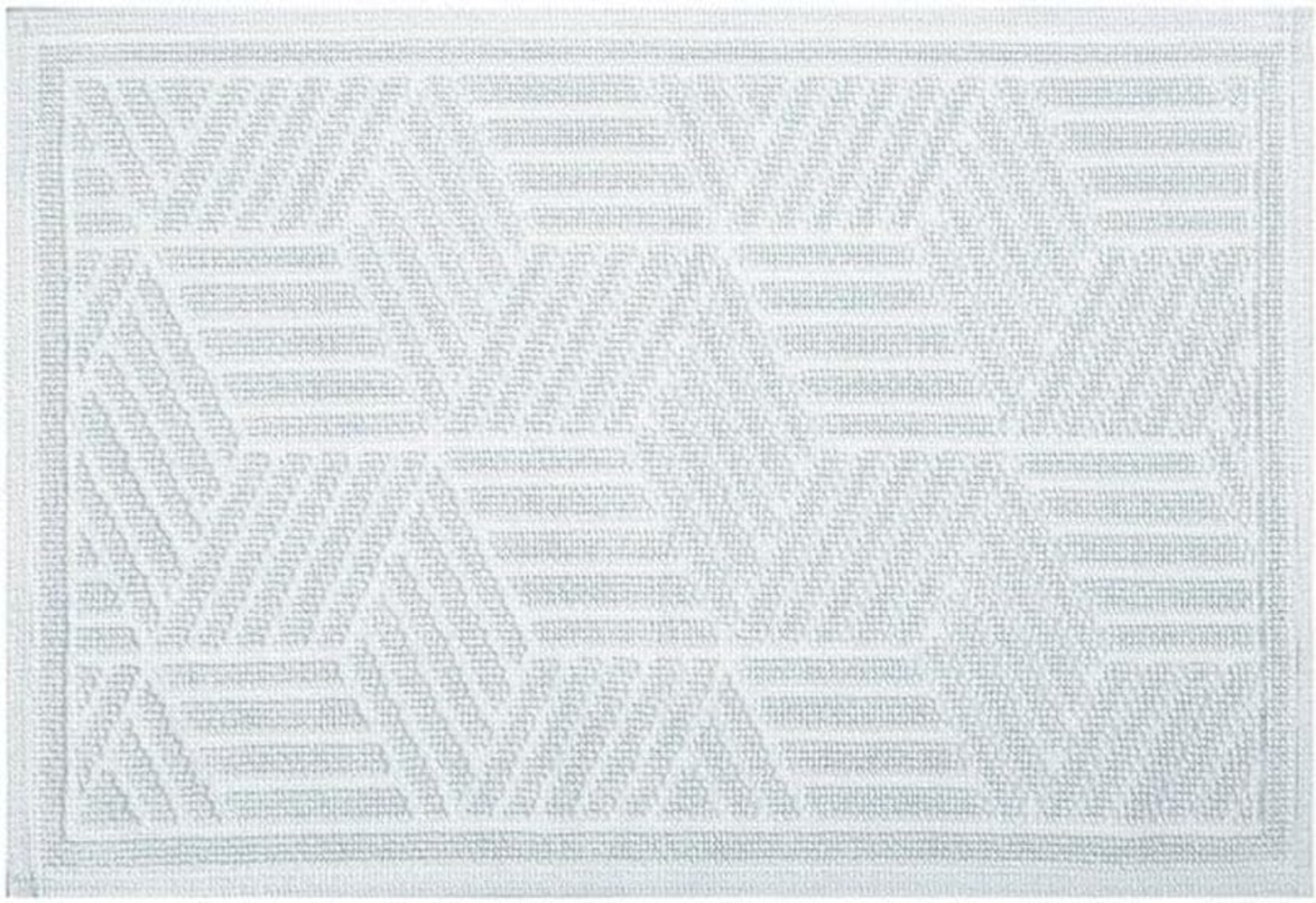 Spirella Badteppich Badvorleger Duschvorleger "Cubo" waschbar, rutschfest Badematte 50x80 cm – weiß Bild 1