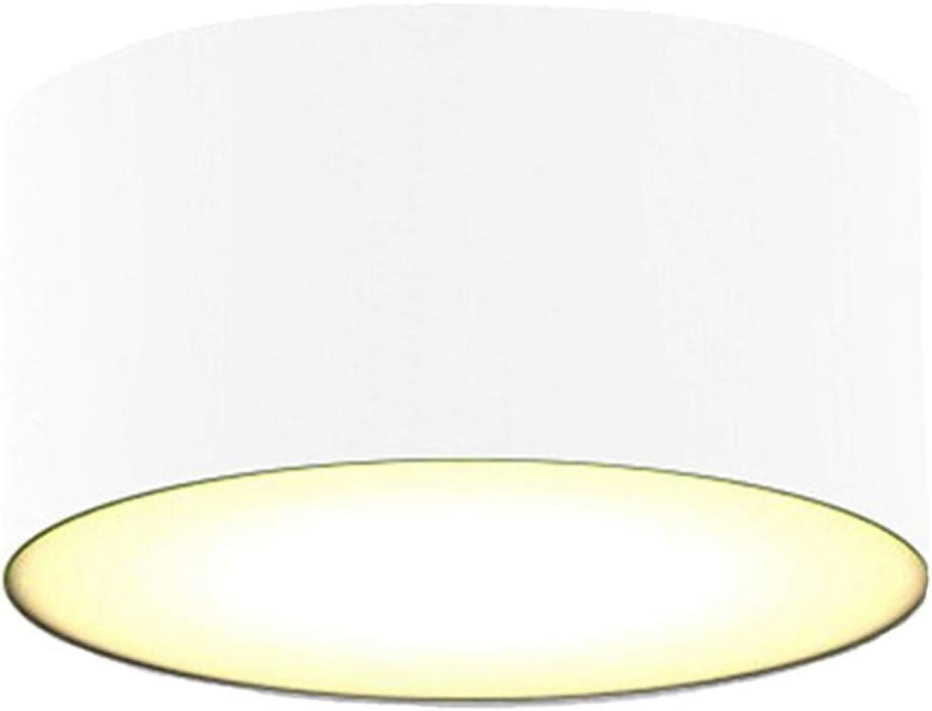 Deckenleuchte mit LED, Stoff weiß/satinierte Abdeckung, Ø 20 cm, CEILING DREAM Bild 1