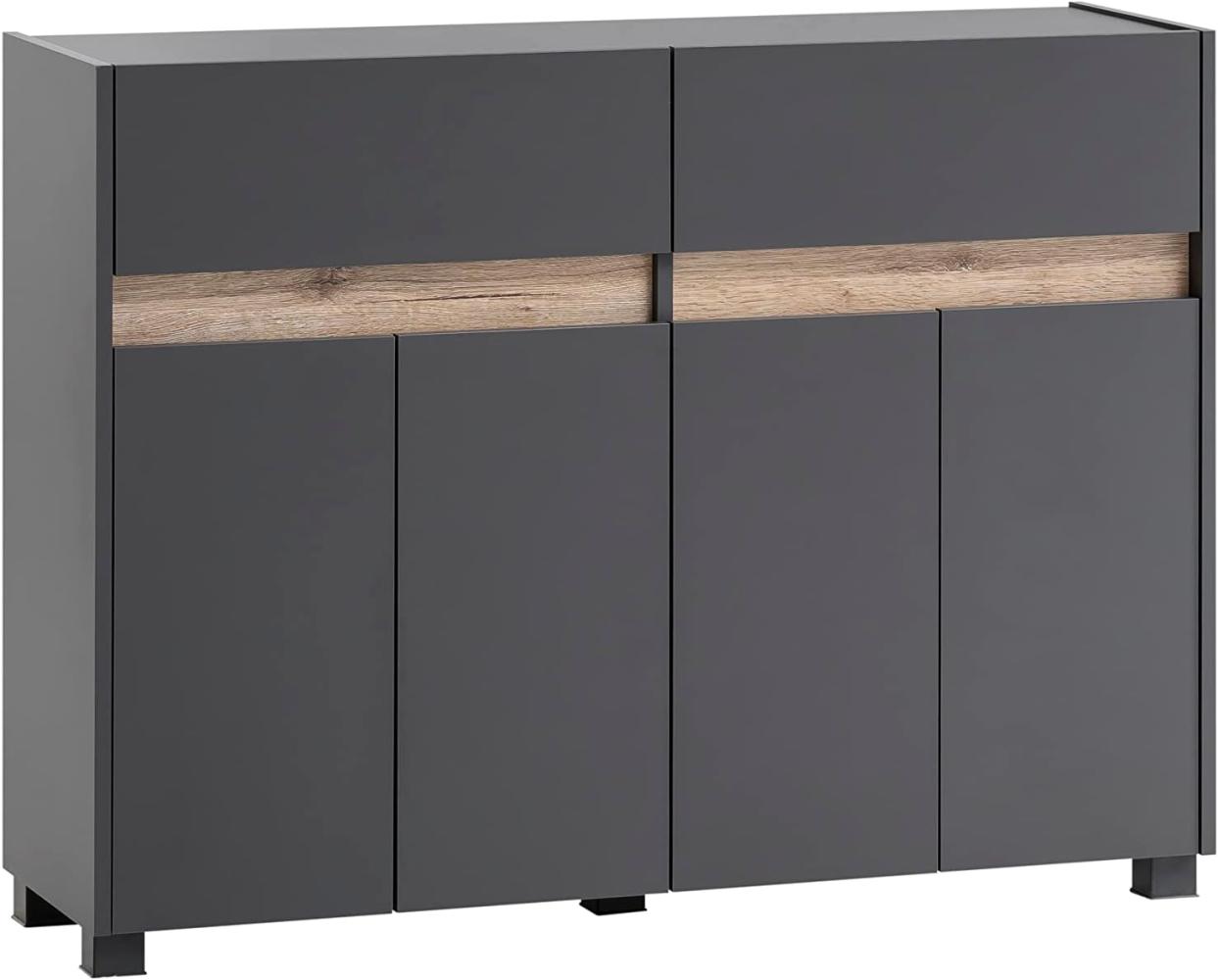 SCHILDMEYER Kommode Sideboard Schrank Anrichte Cosmo 1120 anthrazit 112cm Bild 1