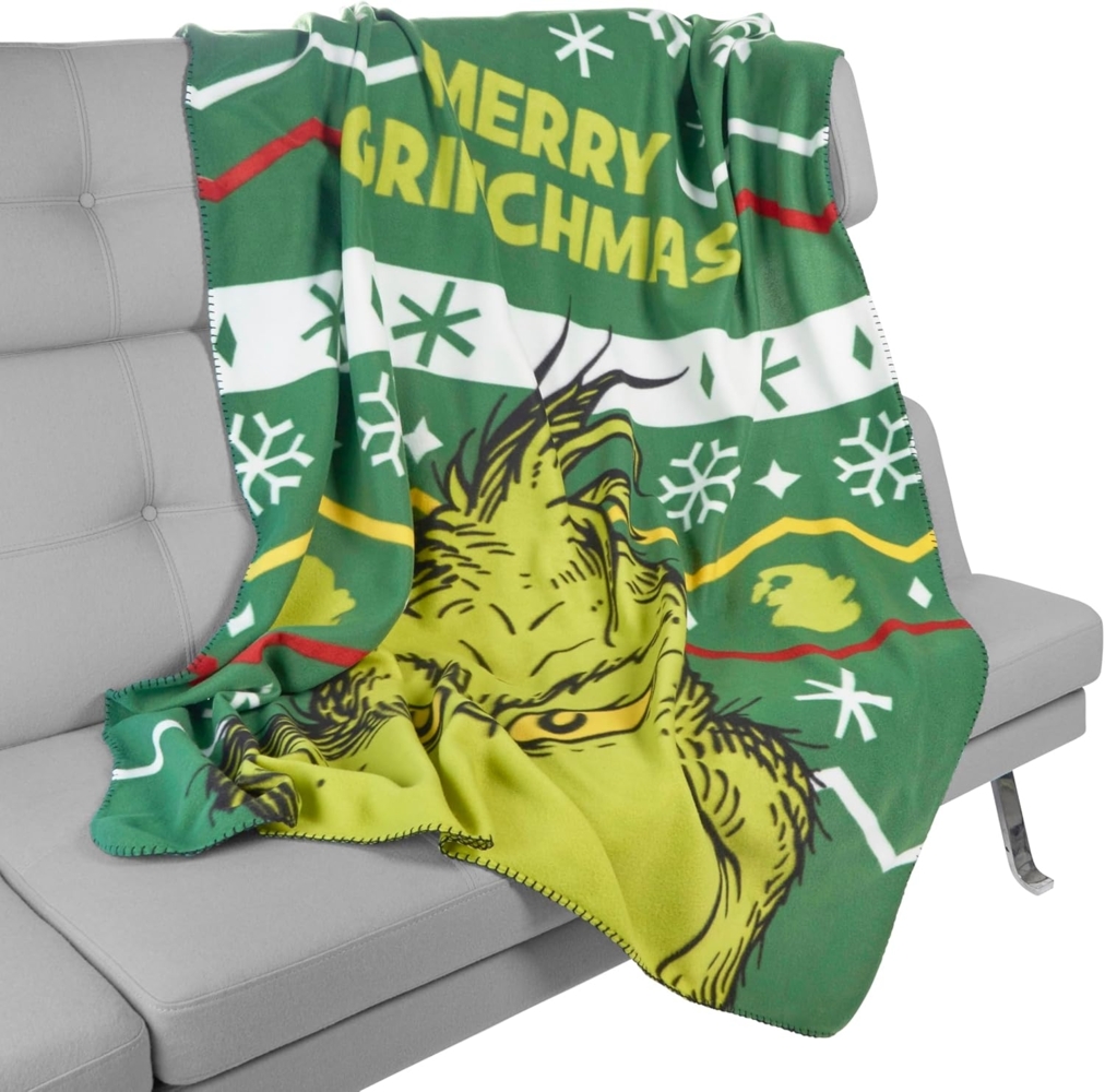 Wohndecke The Grinch Fleecedecke Merry Grinchmas Kuscheldecke 130 x 170 cm, United Labels® Bild 1