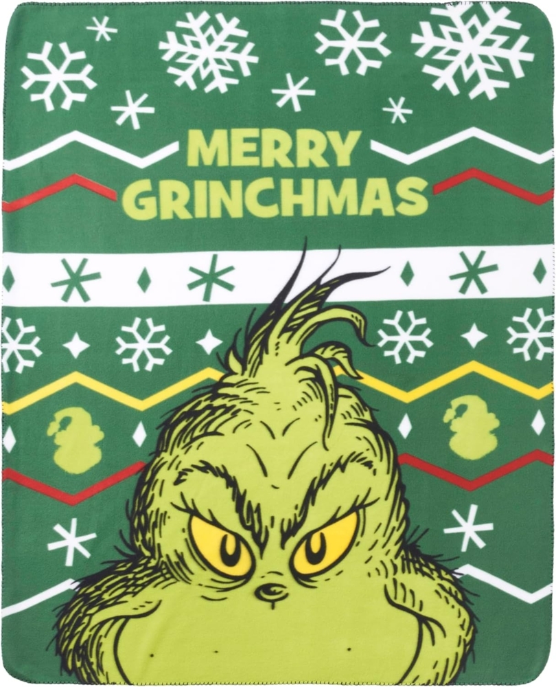 Wohndecke The Grinch Fleecedecke Merry Grinchmas Kuscheldecke 130 x 170 cm, United Labels® Bild 1