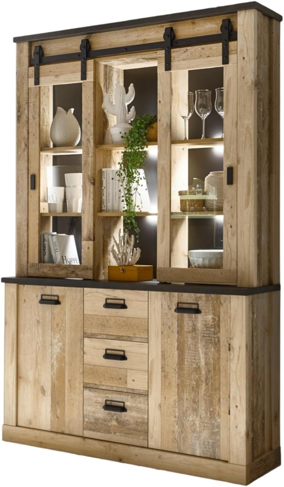 Buffetschrank Stove in Used Wood hell 133 x 201 cm Bild 1