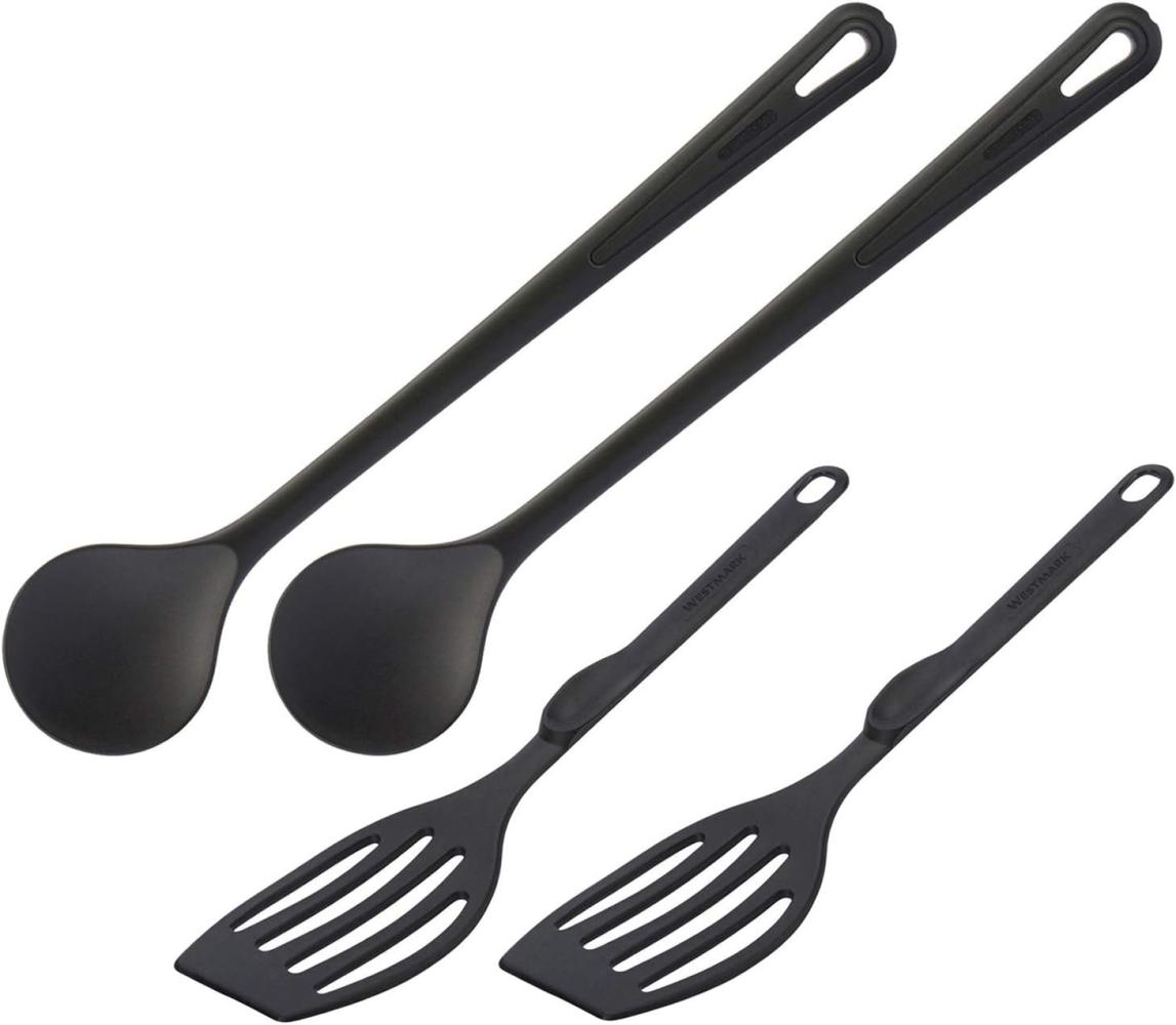 Westmark Küchenhelfer-Set, 4-tlg, je 2 Pfannenwender und Rührlöffel, PA, Notwendige Basics zum Braten und Rühren, Gentle, 203522E6 Bild 1