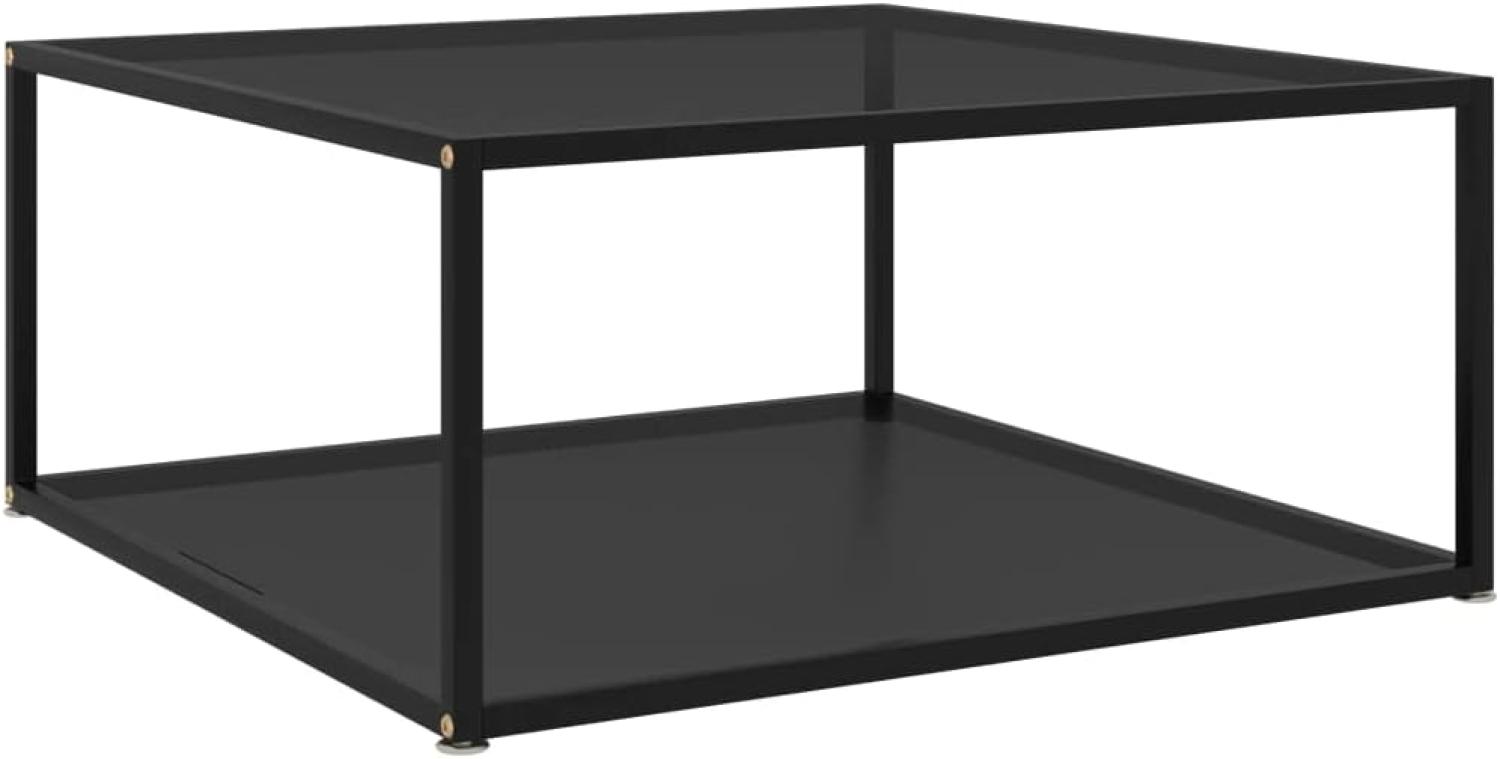 vidaXL Beistelltisch Schwarz 80x80x35 cm Hartglas [322893] Bild 1